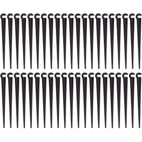 Piquets de Support de Tuyau d'irrigation Support Piquet de Tube Irrigation Goutte à Goutte Plastique Outil de Jardinage,Paquet de 100 (1/5)