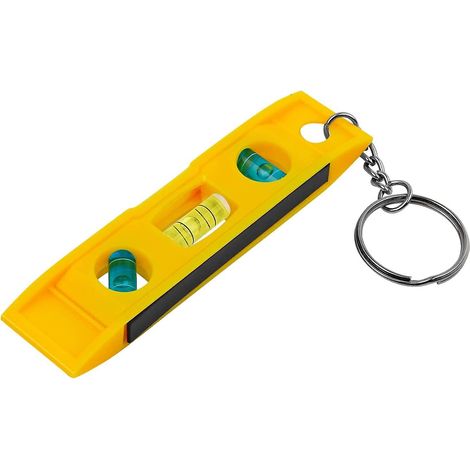 Niveau à bulle miniature 3 directions, avec anneau porte-clés et bande magnétique, facile à transporter et à utiliser, principalement pour les mesures de niveau. (1/5)