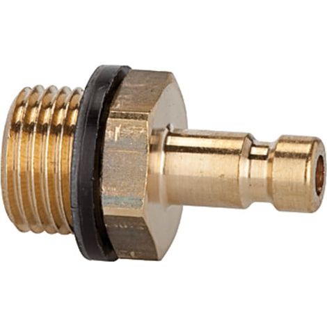 Riegler Nippel für Kupplungen NW 2,7, Messing blank, M5 AG, SW 7 (1/2)