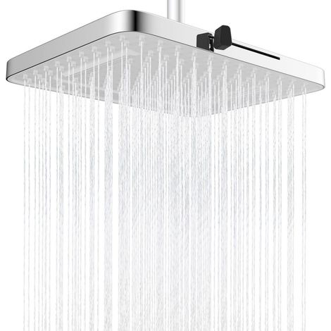 Einbauduschkopf 13 Zoll Regendusche 5 Funktionen schwenkbar weiß (1/5)