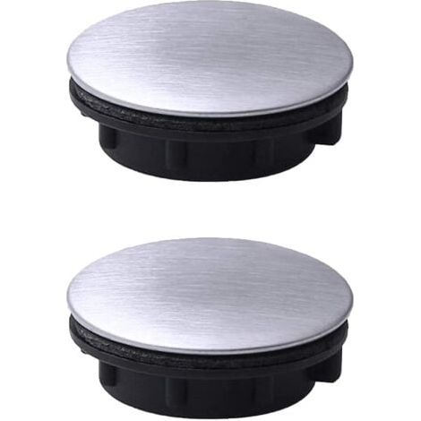 2pcs évier Ruban Trou Couvercle en Acier Inoxydable Robinet Trou Couvercle évier Trou Plaque Bouchon Bouchon obturateur pour Salle de Bain Cuisine (Trou d'installation pour 1.2-1.6in/31-40mm)… (1/5)