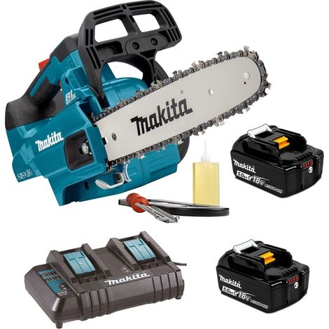 Makita DUC306CT2 Twin 18v / 36v LXT Cordless Lithium Ion Chainsaw 300mm 2x 5.0ah (1/4)
