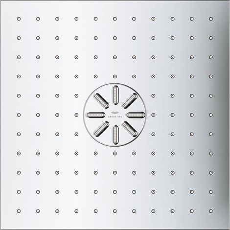 Grohe – Douche de plafond Rainshower Aqua Duo 334x334mm – 2 types de jets – Technologie DreamSpray – Surface anti-calcaire – Débit 20 l/min