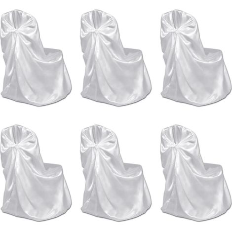 6 x Stuhlhusse für Hochzeit Bankett weiß