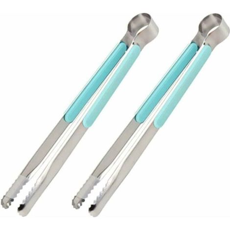 Lot de 2 pinces nourriture pour barbecue en acier inoxydable rsistantes la chaleur 255 cm couleurs multiples ABRI DE JARDIN (1/4)