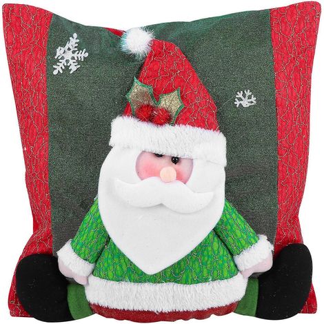 taie d'oreiller de Noël, housse de coussin, article de décoration pour Noël-36X35X1.5CM (1/2)