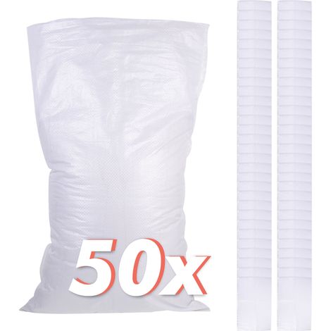 50 Pezzi Sacchi Multiuso In Rafia Per Sabbia Giardino Foglie Edilizia Detriti Macerie Altamente Resistenti In Polipropilene Riutilizzabili Impermeabili 40x70 cm (1/5)