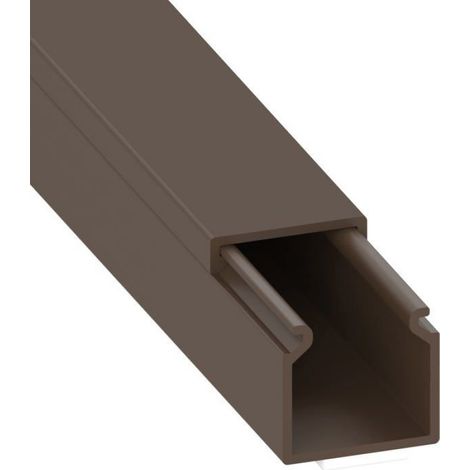 Goulotte autocollante - - L1515BR4 - 15x15 mm - 4 x 1 m (pack 4) - Marron (1/4)