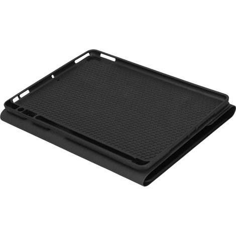 Étui de protection en cuir PU pour tablette 10.2‑10.5 pouces, compatible iPad, design robuste et élégant en noir