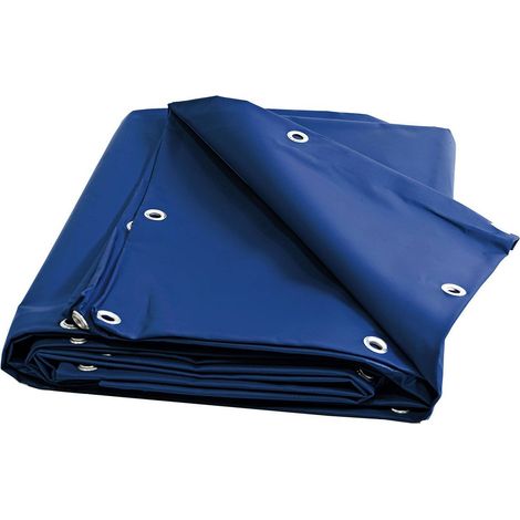 Lona para Madera 2x3 m Azul - Garantía de 10 años TECPLAST - XP640BO - Protección Impermeable para cubrir Leña - Hecha en Francia