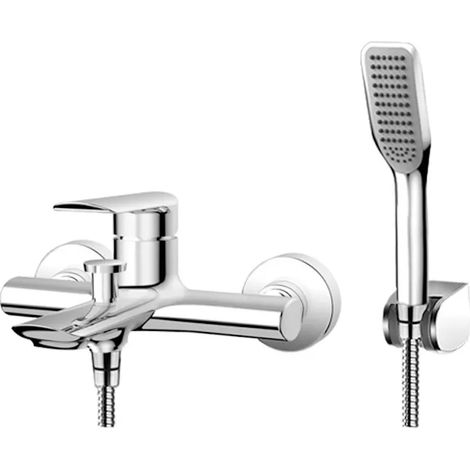 Badewannenarmaturen mit Brause Chrom (1/2)