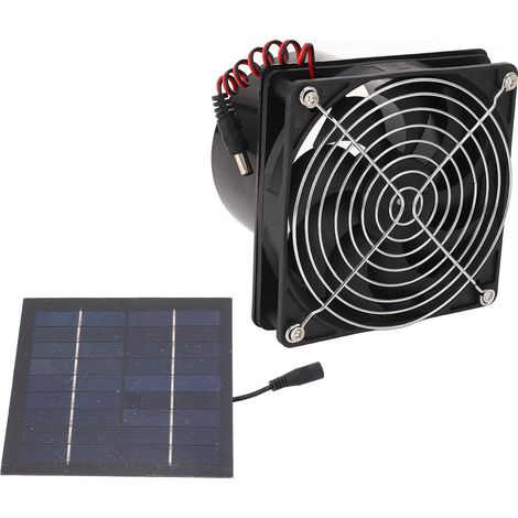 Ventilateur d'extraction solaire à dissipation thermique efficace, kit de ventilateur à panneau solaire 50 W, 5-12 V (1/5)