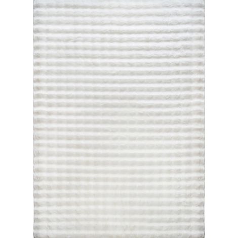 BUBBLE - Tapis extra doux effet poudreuse relief blanc 190x290 (1/5)