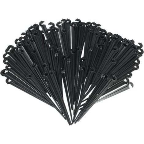 11 cm Mikro-Tropfschlauchhalterung (100er-Packung) – Zum Befestigen und Führen von Bewässerungsschläuchen im Boden – Ideal für Kräuter- und Gemüsegärten