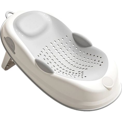 Support de Bain pour Bébé, Design Ergonomique, Caractéristiques Antidérapantes, GRIS (1/2)