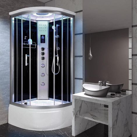 Vidalux Miami 900 Steam Shower 900 x 900-Black (1/5)