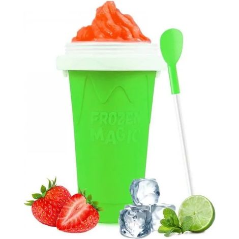 Gobelet à Smoothie - POMPE A SAUCE - 350 ml - Silicone - Réfrigérant - Facile à utiliser (1/4)