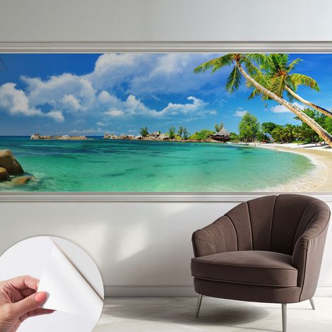 Papier peint autocollant adhésif décoratif avec motifs pour salon et chambre a motif Paradis tropical 250x104 cm (1/5)