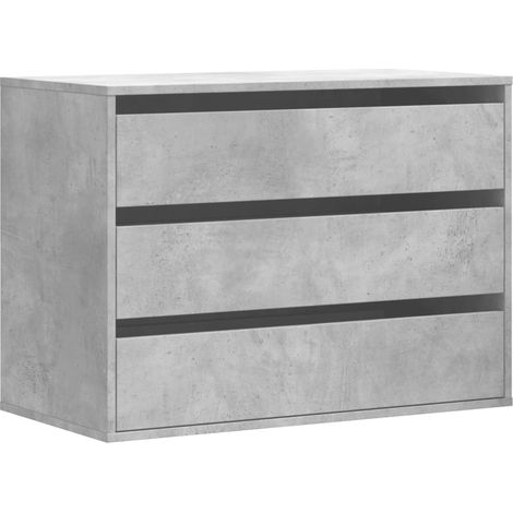Maison Exclusive - Cassettiera Angolo Grigio Cemento 80x41x58cm Legno Multistrato