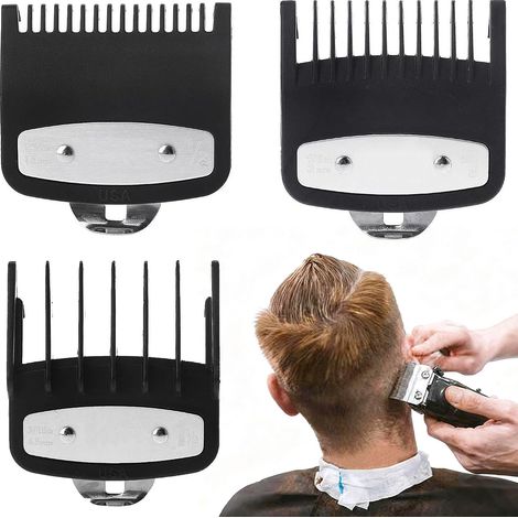 3 x Hair Clipper Tips to Choose From Guide Combs Clipper Tips for Magic Clip Hair Clipper (1/5)