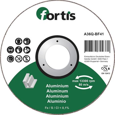 Trennscheibe ALU-NE 115 x 1,0mm gerade FORTIS (1/2)