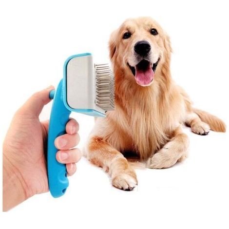 Spazzola per cani e gatti, spazzole per animali domestici, spazzola per pelo lungo e corto, pulisce il pelo degli animali, rimuove senza sforzo nodi e grovigli (1/5)