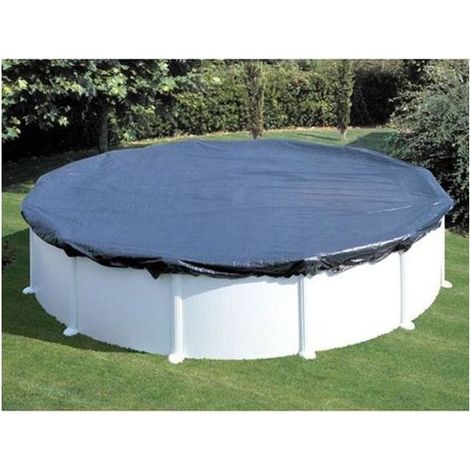 Bâche d'hiver pour piscine gonflable Ø 6,40 m – Protection en polyéthylène 80 g/m² avec cordon de fixation tressé – Référence PCO824 (1/4)