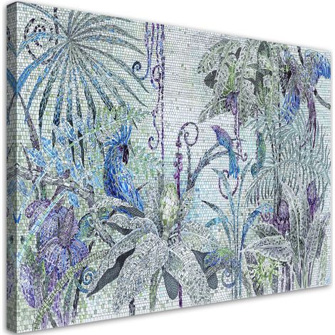 Tableau décoratif Jungles mosaïques 60x40 (1/5)