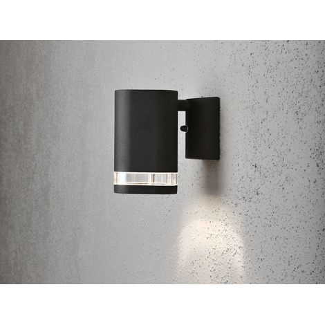 Design Außenwandleuchte MODENA Downlight, Höhe 13cm, Schwarz