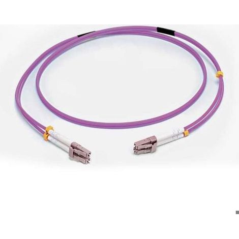 Jarretière fibre optique - C2G - 81750 - 2 m - OM4 - LC violet, pour liaison et raccordement de réseau fibre optique (1/3)