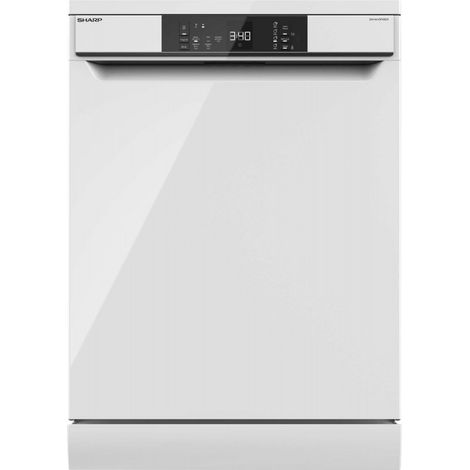 Sharp – Lave-vaisselle 60 cm 15 couverts – Classe énergétique E – 5 programmes – Départ différé – QWNA1DF45EW