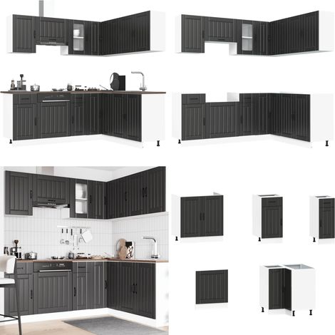 vidaXL Ensemble d'armoires de cuisine 11 pcs Lucca bois d'ingénierie (1/5)