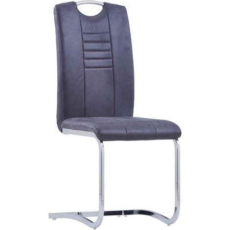 Maison Exclusive - Sillas de comedor voladizas 2 uds piel de ante (1/5)