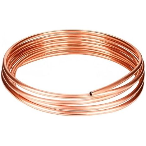 Tuyau flexible en cuivre de 2 mètres, flexible de frein rond en cuivre, diamètre extérieur 4 mm / diamètre intérieur 3 mm (1/5)