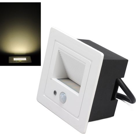 Applique murale d'angle LED encastrée pour escaliers et couloirs, veilleuse murale à détecteur de mouvement (1/5)