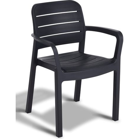Sedia Tisara con Braccioli Keter Pp Nero H 58 x 53 cm 83 cm (1/5)