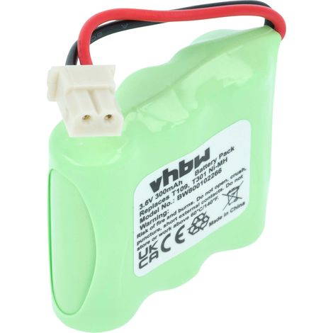 vhbw Akku kompatibel mit Panasonic Panafone KX-T9980 schnurlos Festnetz Telefon (300 mAh, 3,6 V, NiMH) - Ersatz für T109, T301