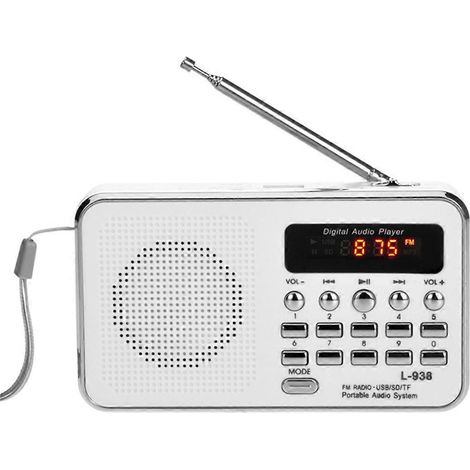 L-938 Mini Radio FM, Haut-parleur stéréo numérique portable, Lecteur audio MP3 (1/5)