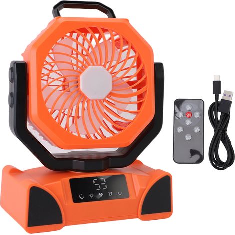 Ventilatore Portatile F14 – 20000mAh Silenzioso 28dB con Luce LED e Powerbank USB-C – Design Moderno in ABS – Ideale per Campeggio e Casa (1/5)