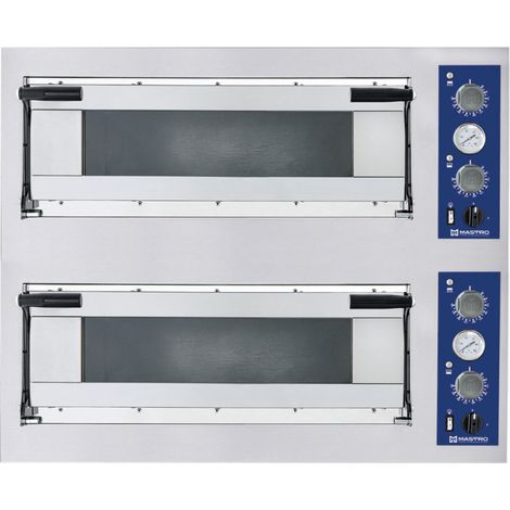 Four à pizza électrique pour 6+6 pizzas ø 35 cm, contrôle mechanique 1000x1315x745 mm - VIRTUS