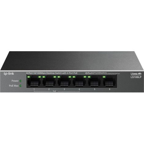 Unmanaged Switch TP-Link LS106LP 6x100 4x PoE+ 41W (1/4)