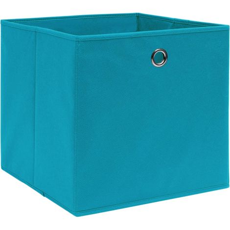 Maison Exclusive - Boîtes de rangement 10 pcs Bleu azuré 32x32x32 cm Tissu