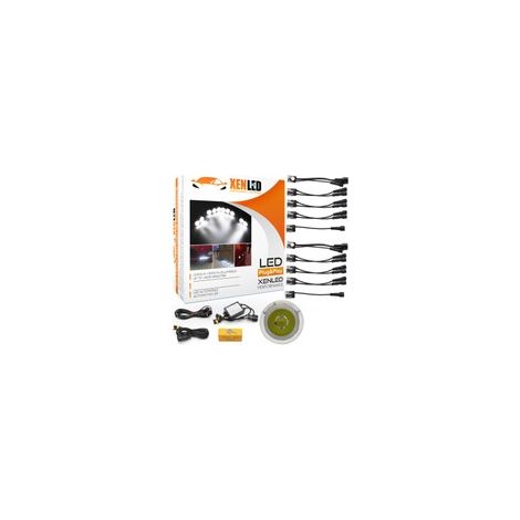 Pack feux de jour 10 Spots LED - x10 mini spots 20mm - 12 / 24V - 20W - Boiter de gestion inclus (1/5)