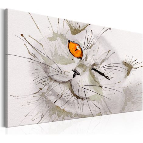 Tableau Imprimé "Grey Cat" 60 x 90 cm (1/2)