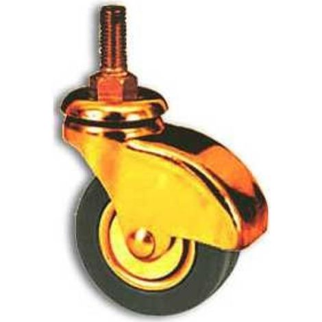 MASIDEF - RUOTA IN PVC CON FILETTO DIAMETRO 35 MM OTTONATA (1/2)
