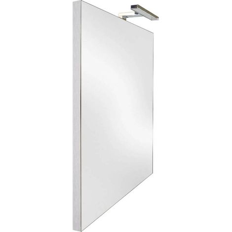 SPECCHIERA DA BAGNO CON LED 'LUXERA METALLO' cm 60 x h. 80 oriz. - led cm 30 - W 7