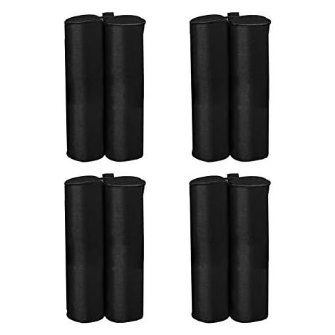 4 Pcs Gazebo Tent Sandbag Weighting Fixing for Gazebo Sunshade Pavilion Sand Garden V7059-1 (Black)