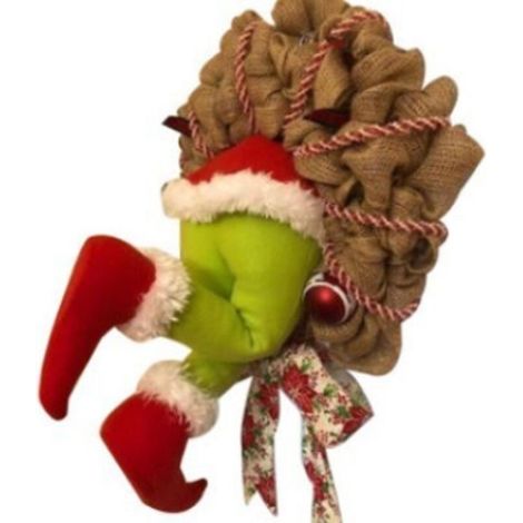 Décorations de Noël Ochine : Pieds de lutin en peluche pour couronne de sapin, ornements suspendus, décorations intérieures et extérieures, articles de fête (1/4)