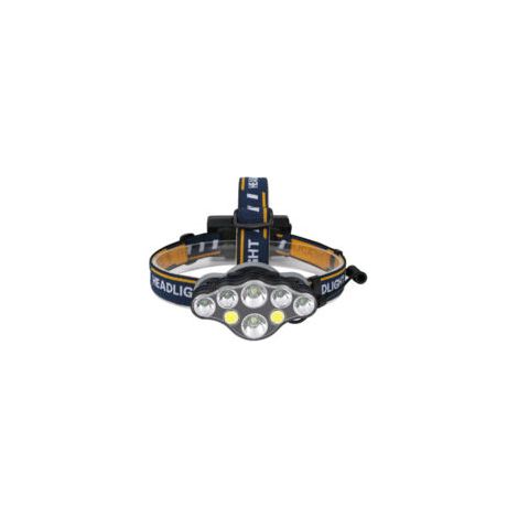 Linterna frontal LED recargable, ultra potente con 8 LED y 18.000 lúmenes, resistente al agua y ligera, perfecta para acampar, pescar, explorar cuevas, correr y hacer senderismo - Crezuo