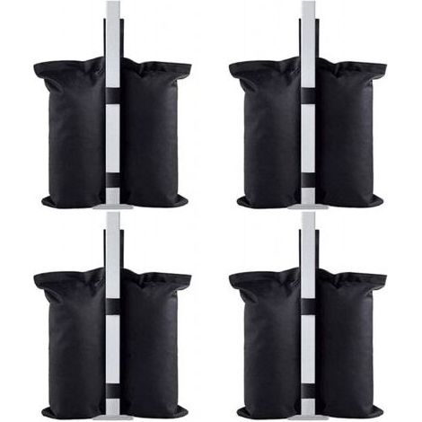 Jeu de 4 Poids pour Tonnelle, Poids Tonnelle Industrielle 600D, Revêtement Intérieur en PVC, Sac de Sable pour Tonnelle pour Tente Pop-up, Auvent ou Parasol (Double-Tube) (1/5)
